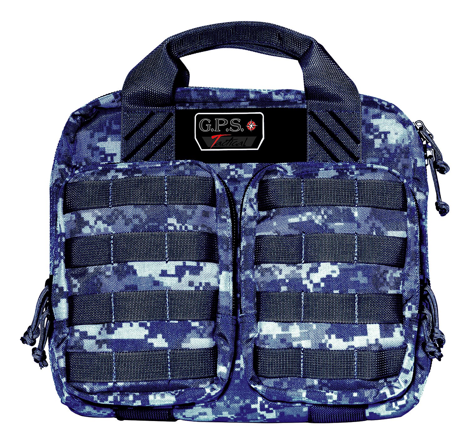 G Outdoors T1413PCG Tactical Double +2 Pistol Case Gray Digital 1000D Nylon - GPS - GRAY DIGITAL