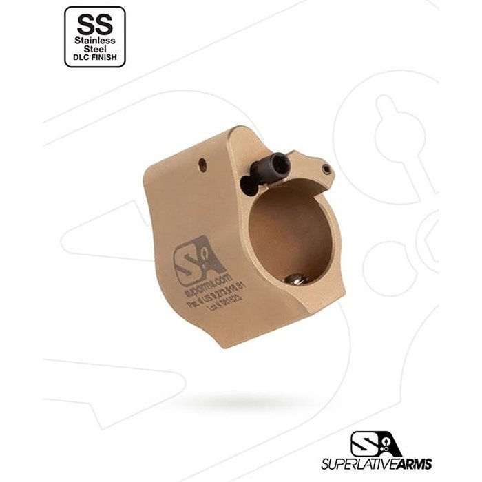 Superlative Arms SABO-DI-750ST AR-15 Adjustable Gas Block .750" Tan SS - Superlative Arms