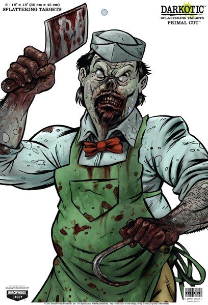 Birchwood Casey Darkotic Primal Cut Paper 12" x 18" Zombie Butcher Multi 100 Per Pack - Birchwood Casey