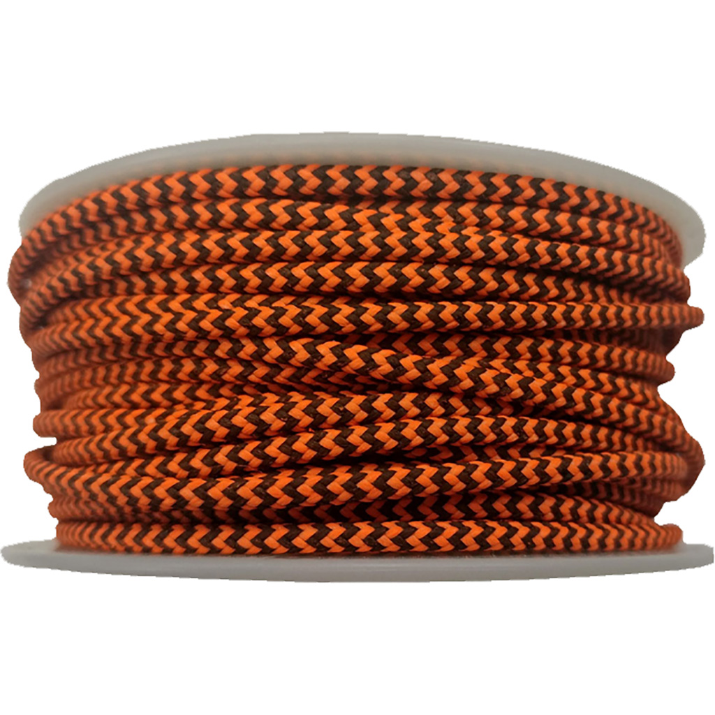 Stiff Braided Polyester D-Loop Material, Neon Orange, 1m