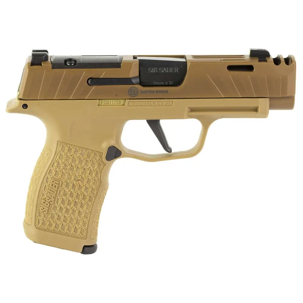 dSIG SAUER P365XL SPECTRE COMP COYOTE 9MM PSTL 2-12RD 1-17RD, O.R. INTEGRTD COMP.