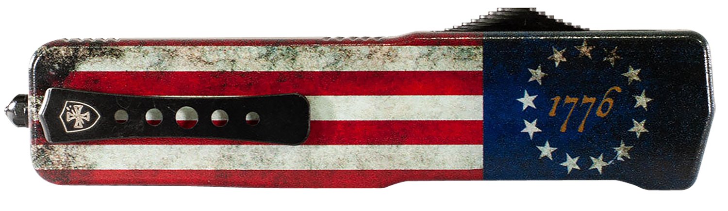 Templar LZBRF321 OTF Knife 3.55" D2 Blade Betsy Ross Flag Handle