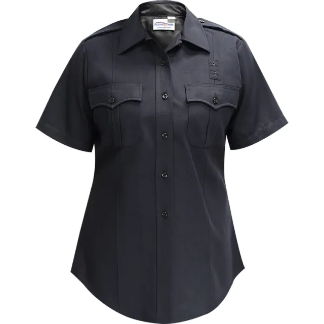Buy Flying Cross Justice Women's Short Sleeve Traditional Collar LAPD Navy online