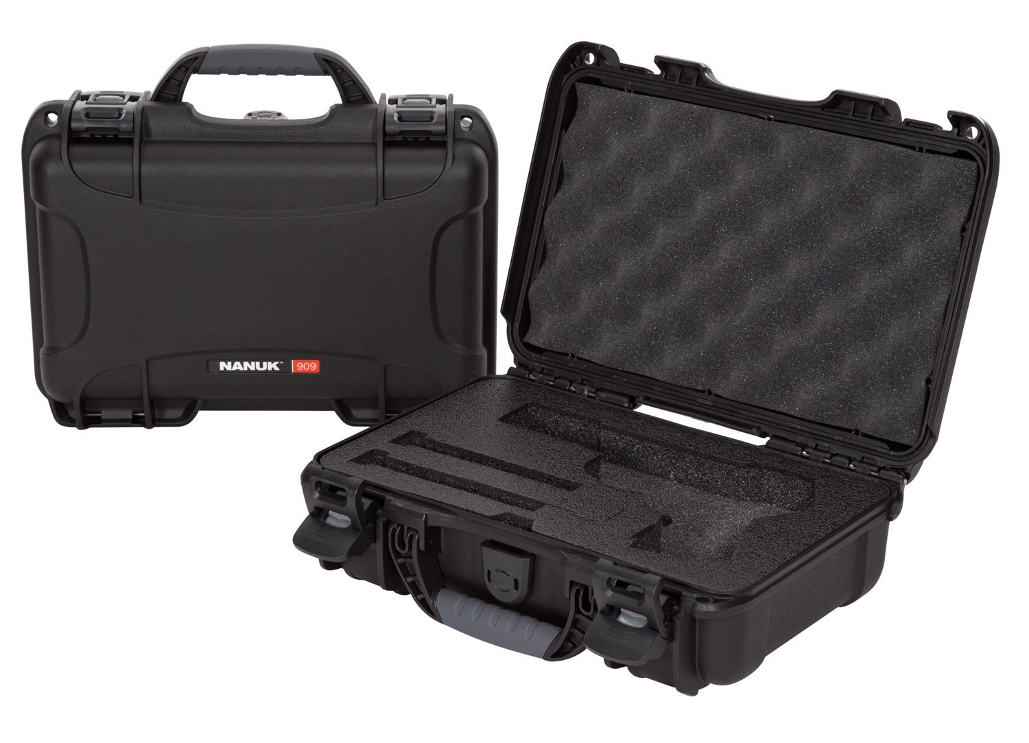 Nanuk 909CLASG1 Pistol Case Black Waterproof Airline Approved 11.44"x7"x3.68"