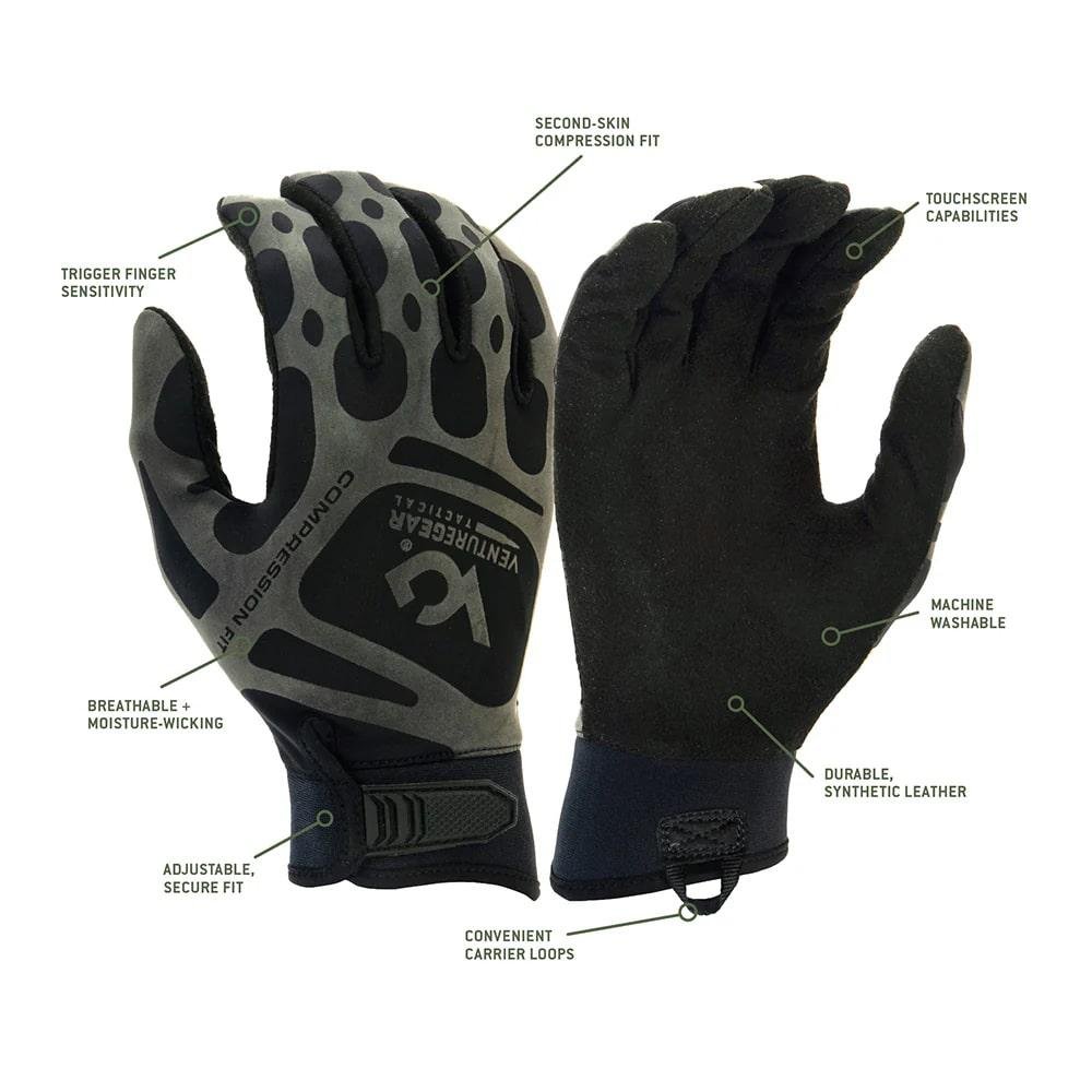 Venture Gear Tactical Compression Fit Training Gloves Black S
