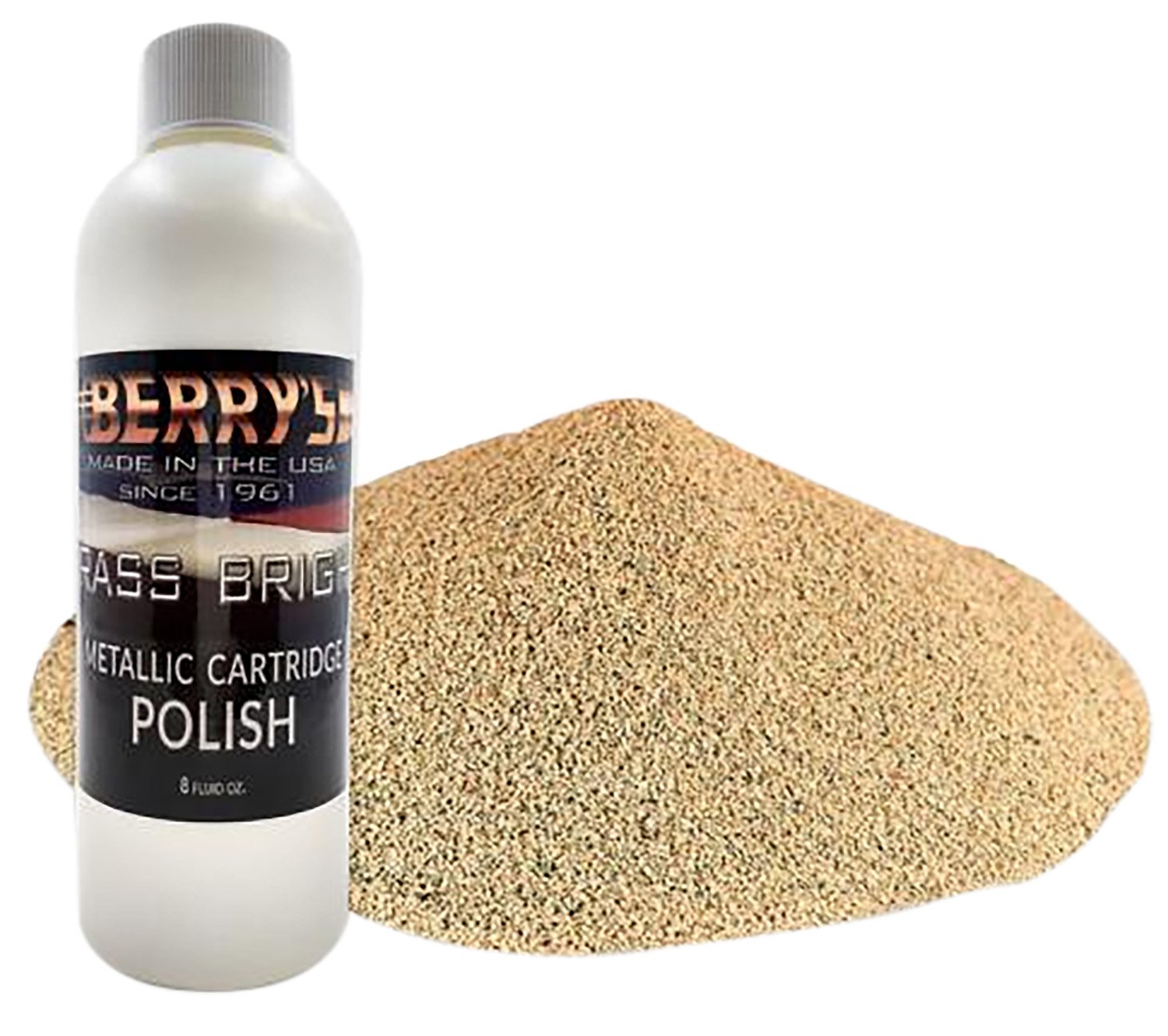 Berry's 73743 Brass Polishing Kit 8 oz. Polish & 6 lbs. Corn Media - Berry's Mfg
