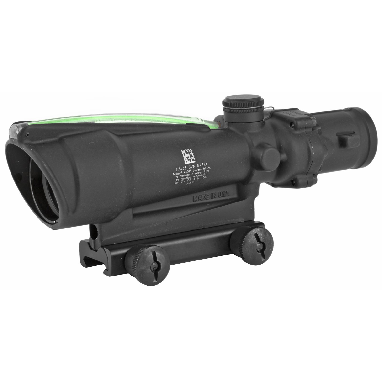 Trijicon ACOG 3.5x35 Scope .223 8in Black 14oz Green Chevron Reticle