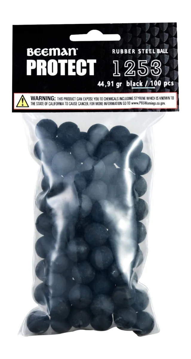 BEE 1253 RUBBER STEEL BALLS .50 100CT BLK - BEE for sale at TheGunDock