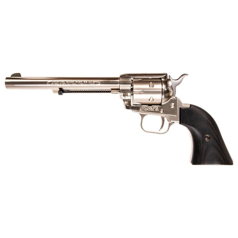 Heritage RR22NI6BW Revolver, .22LR Caliber, 6.5" Barrel, 6 Rounds, Black Laminate Grip, Blued Finish - Heritage - SAO
