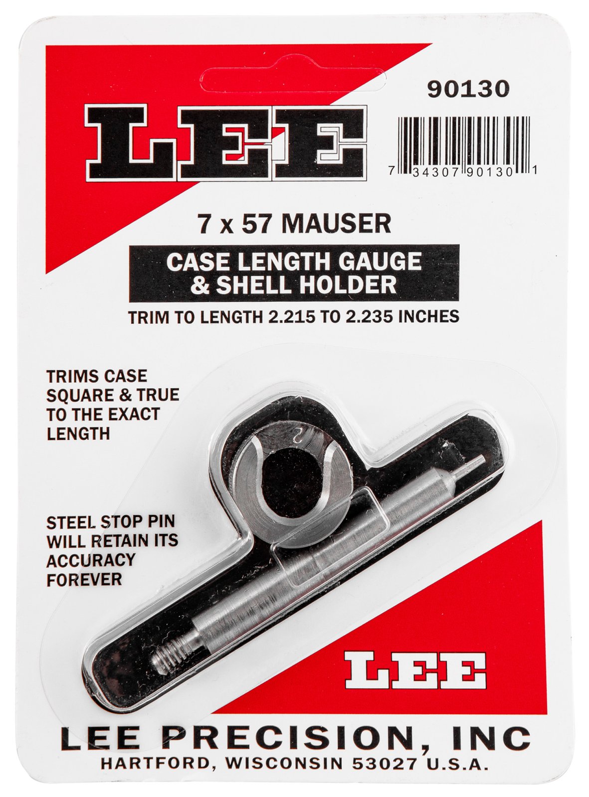 Lee Case Length Gage and Shell Holder 7x57mm Mauser