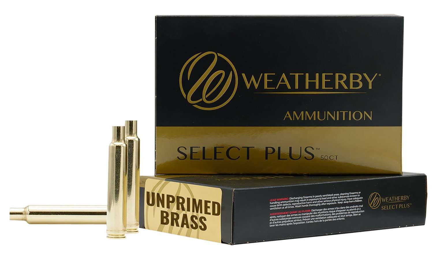 Weatherby Unprimed Brass Rifle Cartridge Cases 7mm - Weatherby - BRASS