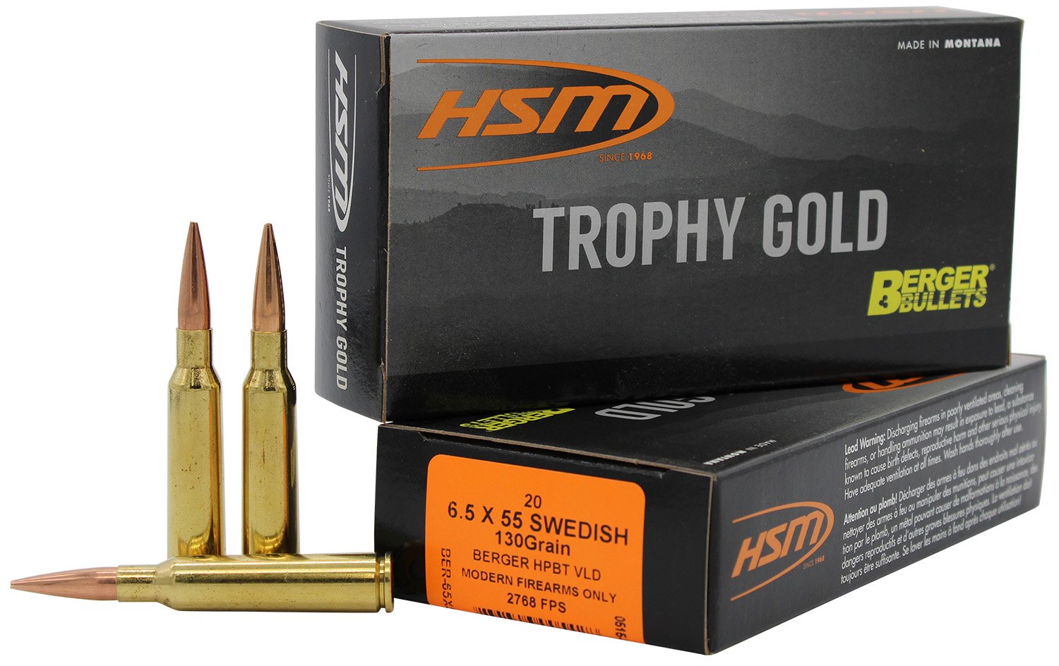 Buy HSM 65X55130VLD Trophy Gold 6.5x55 Swedish 130gr VLD 20rd Box online