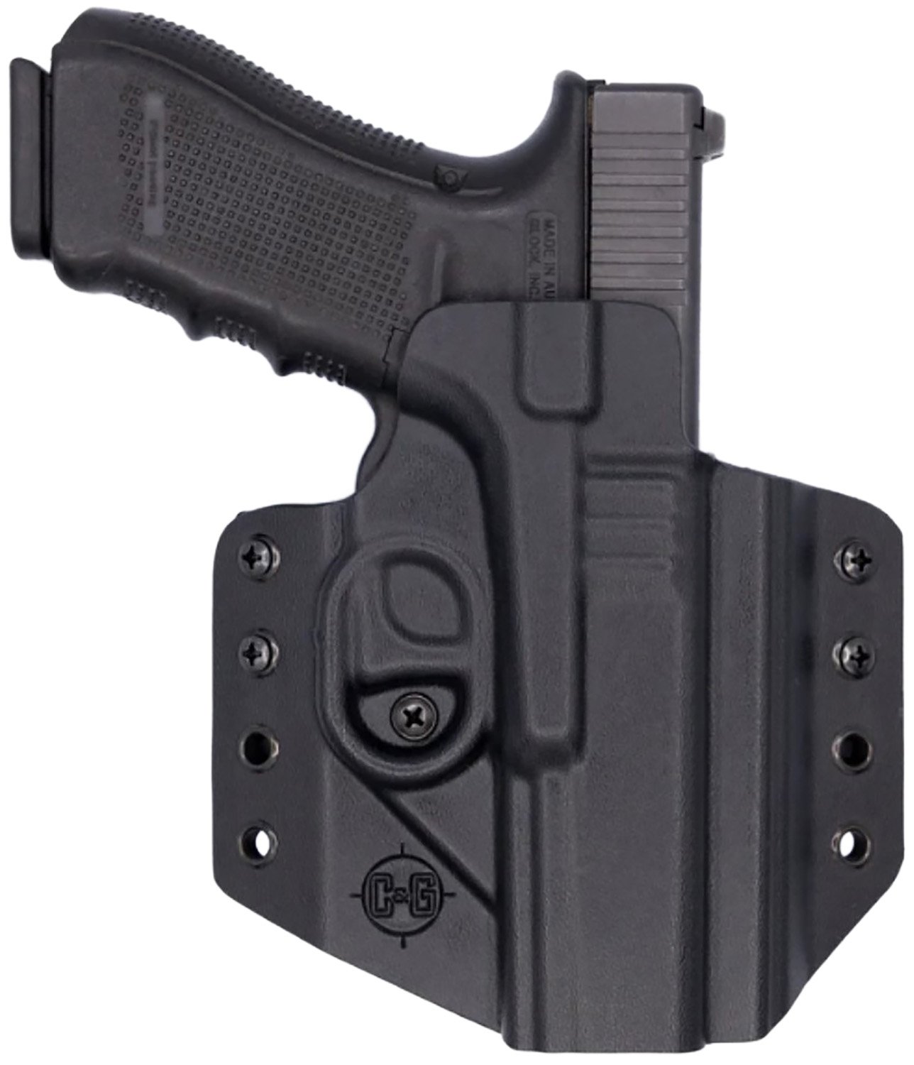 C&G Holsters 0000-100 Covert OWB Black Kydex for Glock 17/22/47