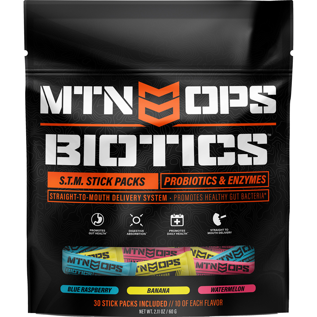 MTN Ops 2109010230 Biotics STM Stick Pack 30ct Pre & Probiotic Blend