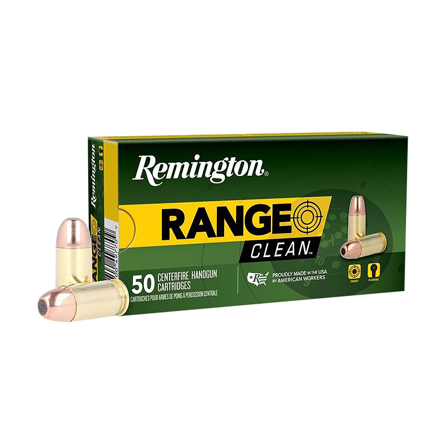 Remington Range Clean 40 S&W Flat Nose Enclosed Base 180 Grain 50 Rounds - Remington Arms Company, LLC - FLAT NOSE ENCLOSED BASE