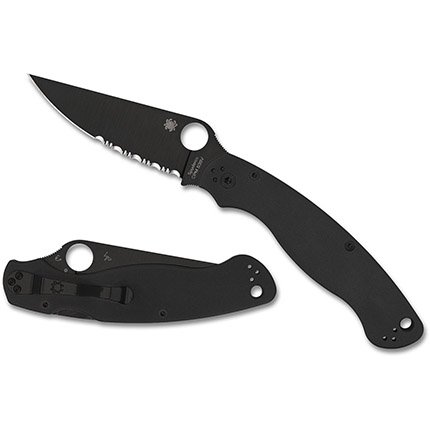 Spyderco C36GPSBK2 Military 2 Black G-10 Handle Black Blade