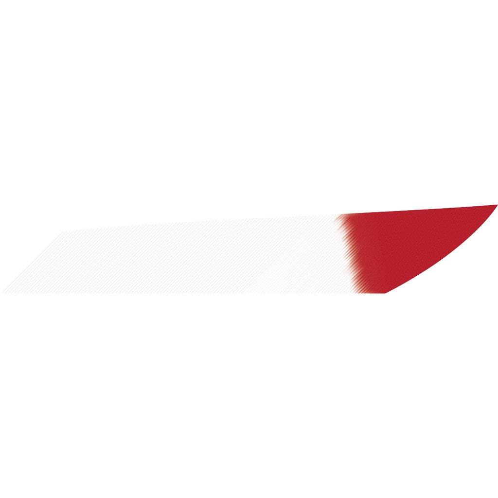 Gateway 318LISWR-50 Mako 3.125" White Red Tip Feathers 50 Pack