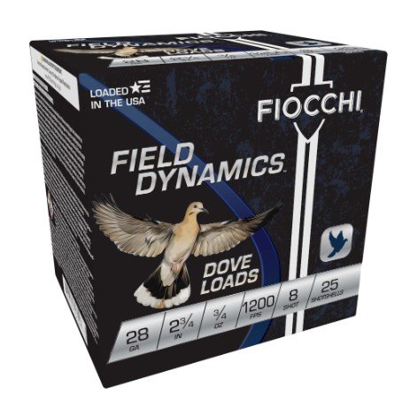 Fiocchi 28GT8 Field Dynamics Dove & Quail 28Gauge 2.75" 3/4oz 8Shot 25
