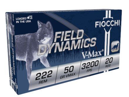 222 Rem 50 Grain 20 Rds Fiocchi Ammo - Fiocchi - HORNADY V MAX