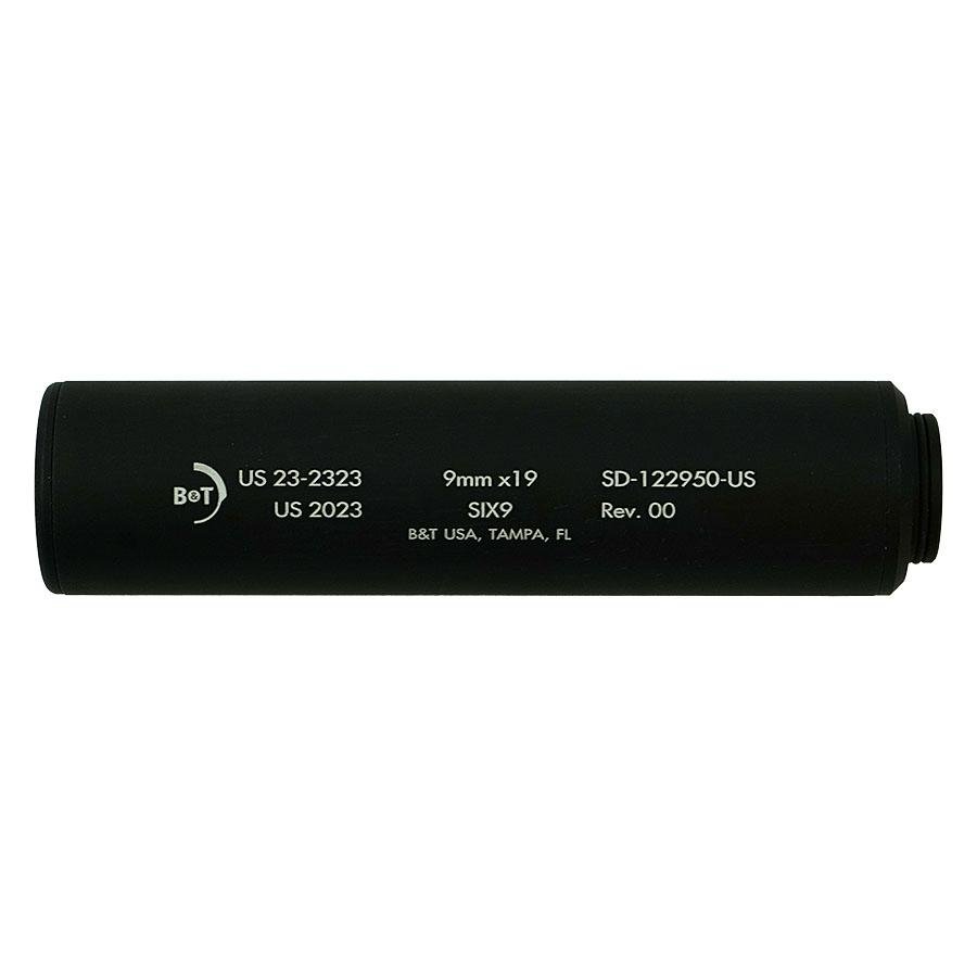 B&T SD-122950-US Six9 Wipe Suppressor 9mm Luger Black