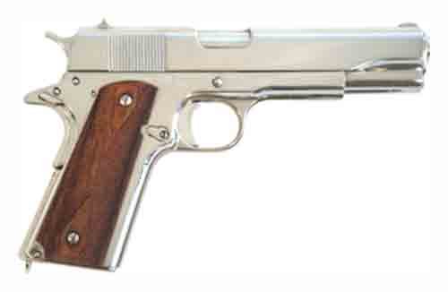 Cimarron 1911A1 1911N00 .45ACP 5" 8-Shot Polished Nickel Walnut