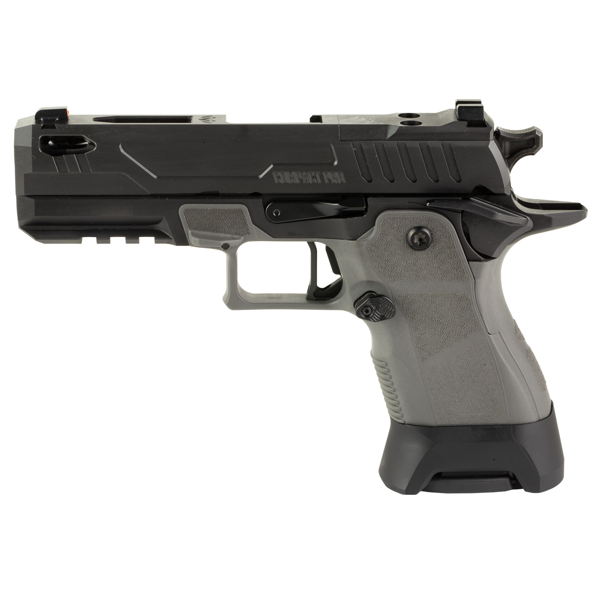 OA Defense 2311 Compact Pro Plus 9MM 4.25" Ported Barrel, Matte Black with Gray Grip, Tritium Sights, Optics Ready, 17Rnd - Includes 3 Mounts