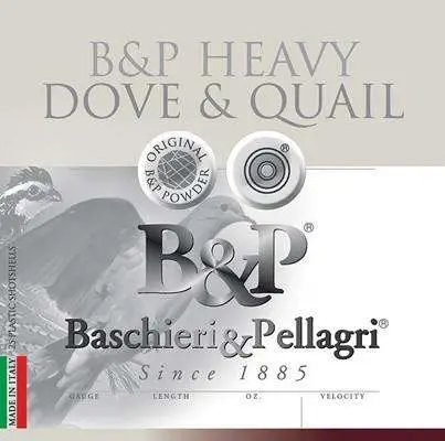 B&P 12B18d8 Heavy Dove & Quail 12Gauge 2.75" 1 1/8Oz 8Shot 25 CA7C08HDA003 - Baschieri & Pellagri - 12 Gauge