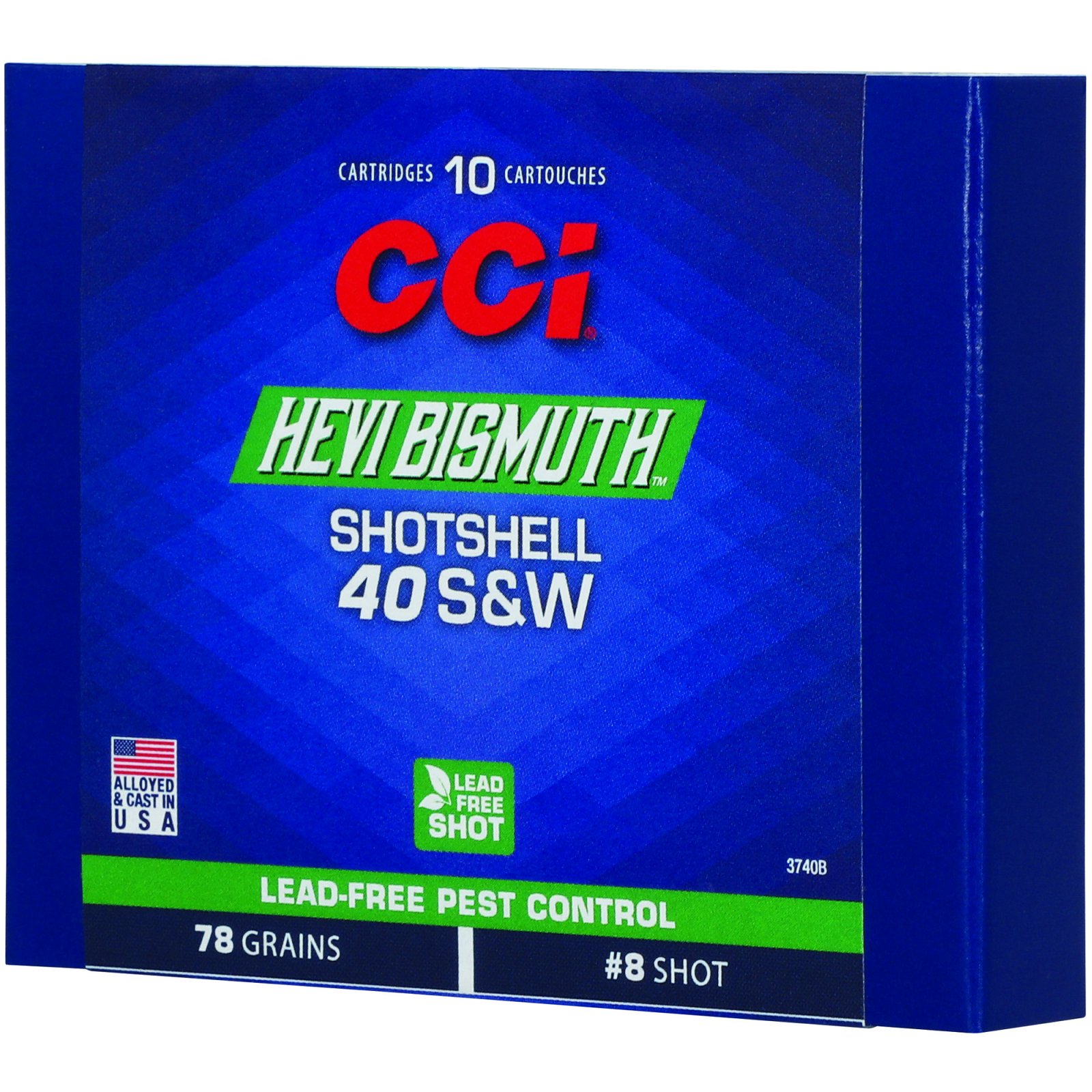 CCI 3740B HEVI-Bismuth .40 S&W Shotshells 10 Rounds Lead-Free Pest Control - CCI - 40 S&W