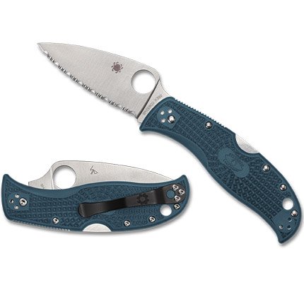 Spyderco C262SBLK390 LeafJumper Blue Lightweight K390 Knife