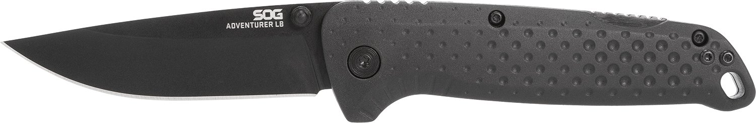 SOG SOG-13-11-01-43 Adventurer LB 3.5" Drop Point Blade Blackout