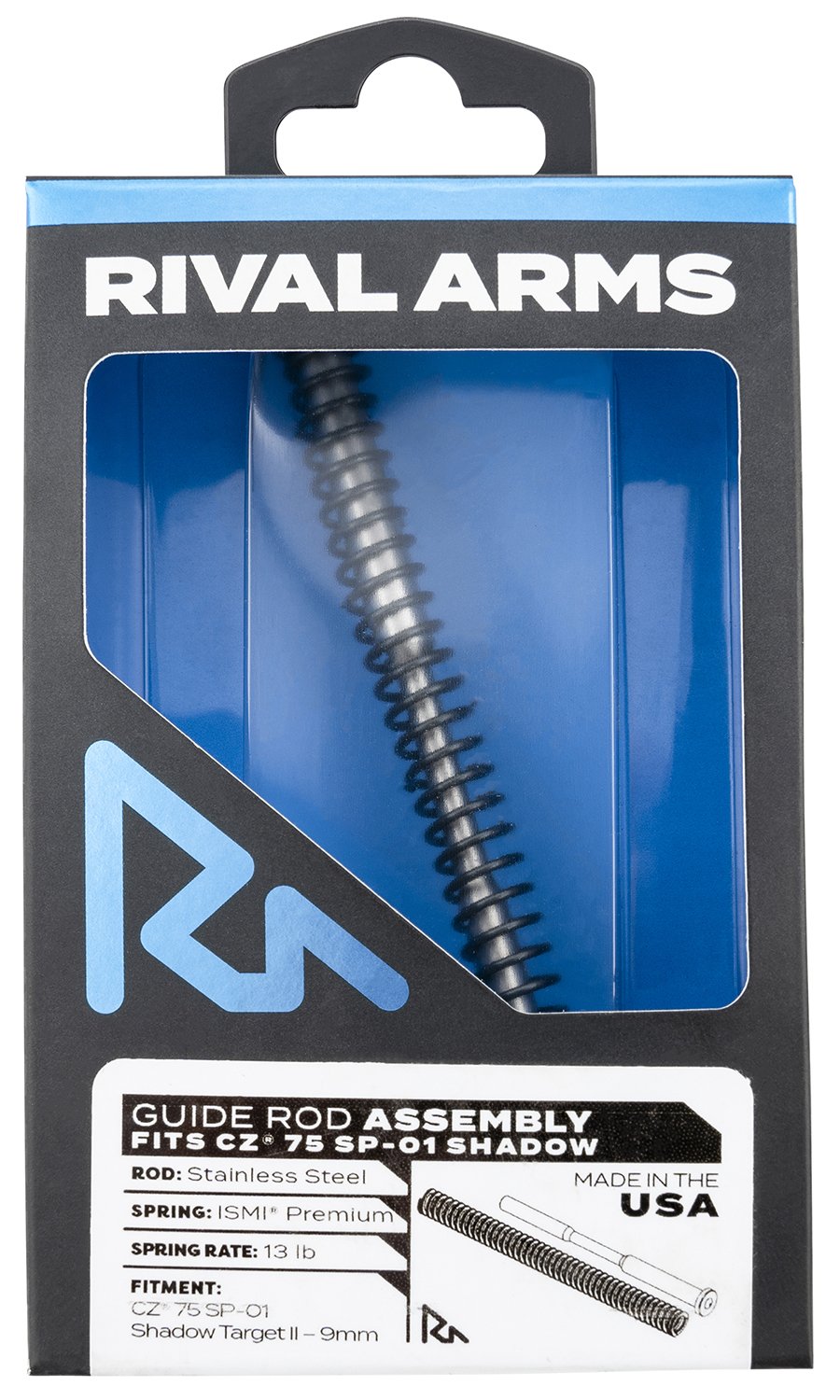 Rival Arms RARA50C201S Guide Rod Assembly CZ 75 SP-01 Black Stainless Steel - Rival Arms - GUIDE ROD ASSEMBLY