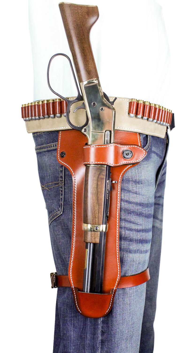 De Santis 181TJ02Z0 Mare's Leg Leather Holster Tan Ambidextrous 44/45 Caliber
