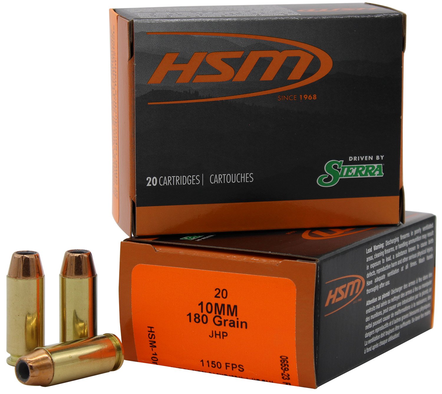 HSM 10MM15N20 Pro Pistol 10mm Auto 180 gr Jacket Hollow Point 20 Per...
