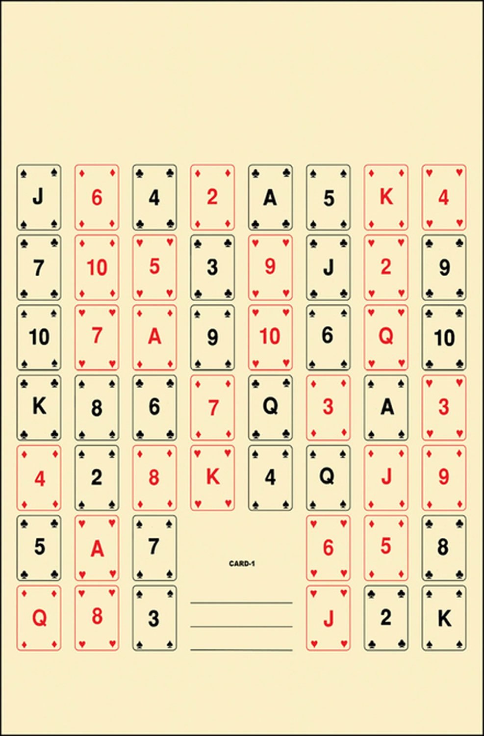 Action Target CARD1100 22.5"x24" Paper Playing Card Targets 100/Box - Action Target
