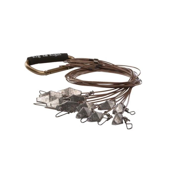 Rig 'Em Right 001-54-TXC Xtreme Coated Cable Decoy Anchors 54" 6oz 12-Pack