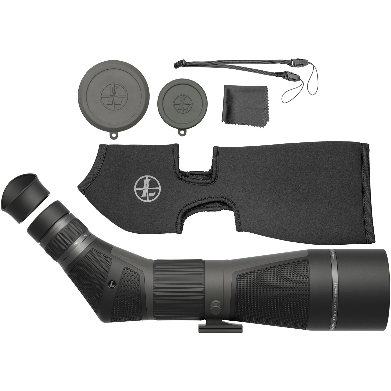 Leupold 185679 SX-4 Pro Guide HD 20-60x85mm Angled Spotting Scope