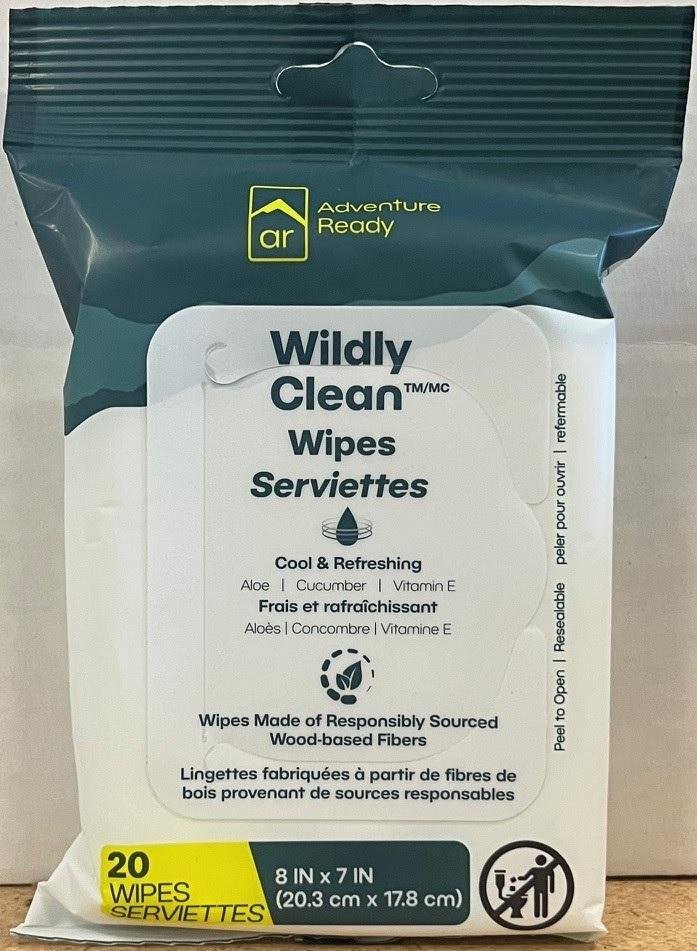 ADVENTURE 0200-0208 Wildly Clean Travel Wipes 20pk - ADVENTURE
