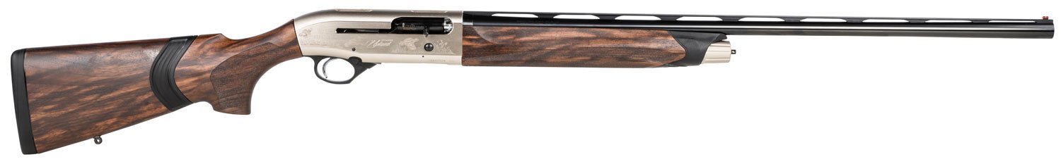 Beretta A400 Upland 20 Gauge 28" Black Barrel 3" 2+1 Nickel Engraved Metal Xtra Grain Walnut Kick-Off Stock - Beretta - 20 Gauge