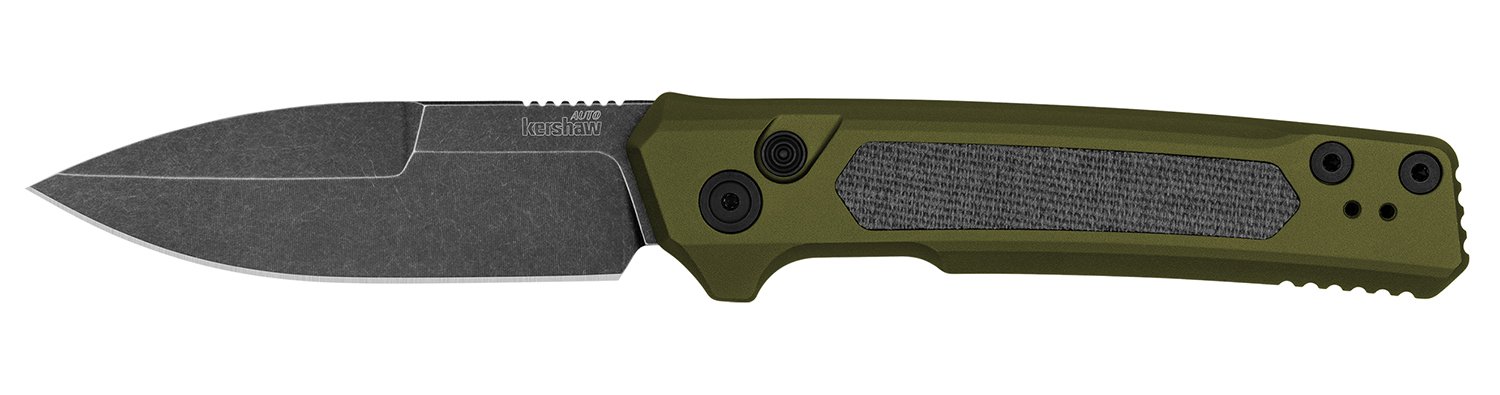 Buy Kershaw 7205 Launch 22 Automatic 3.45" Folding Spear Point Plain CPM MagnaCut Steel Blade, OD Green Anodized w/Black Micarta Inserts Aluminum online