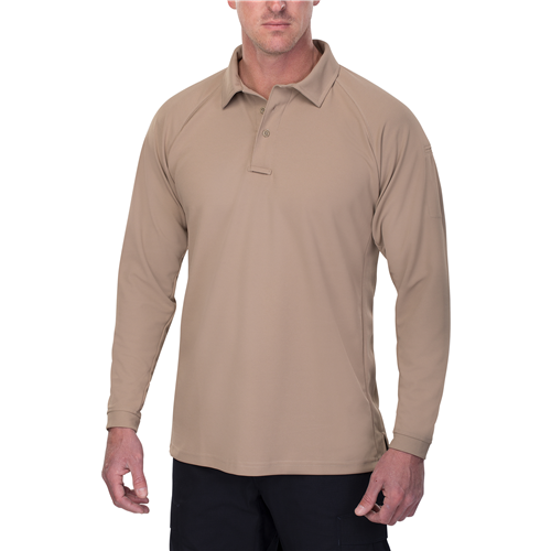 Vertx Coldblack Men's Long Sleeve Polo - Vertx