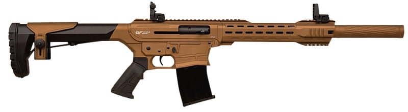GF GF2512BNZ 18.5" Mag Fed Bronze Shotgun, 5 Choke Tubes, Flip-Up Sights - GForce Arms - 12 Gauge