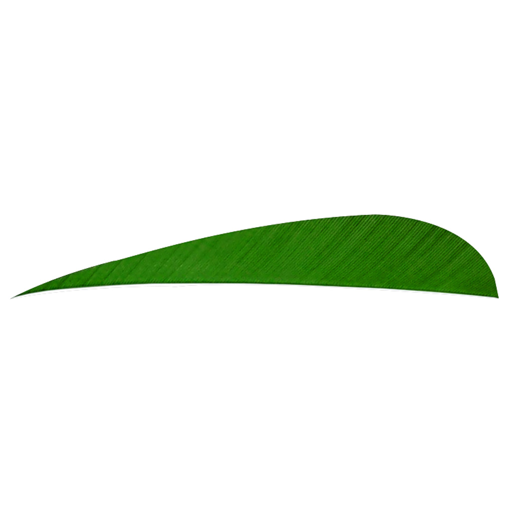 Trueflight 1506 Parabolic Feathers Green 4 In LW 100 Pack