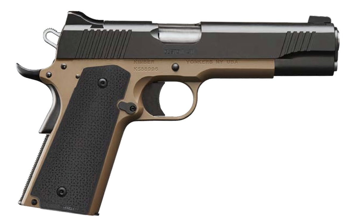 Kimber 3000460 Custom LW .45 ACP 5" 8+1 Black FDE Textured Grip - Kimber Manufacturing, Inc. - .45 ACP
