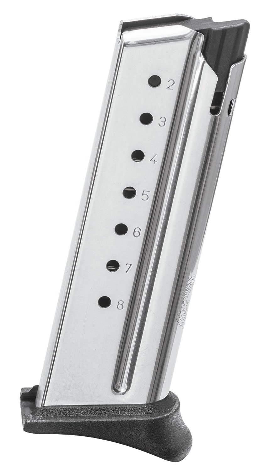 Springfield Armory XD-E XDE0908H 9mm Luger 8-Round Stainless Steel Magazine with Finger Extension