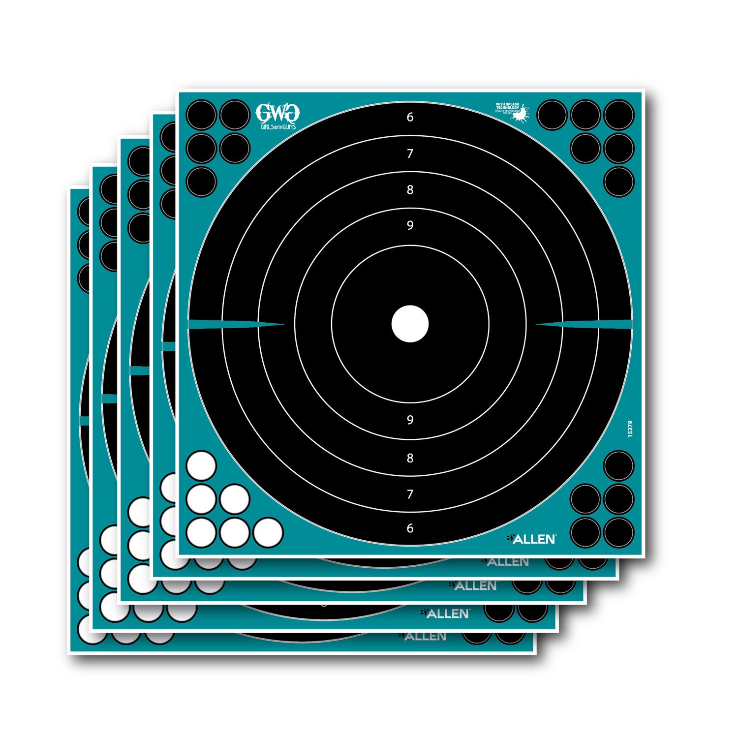 Buy Girls Guns 15279 Bullseye Target 12 in Bright Yellow 5 Pack online