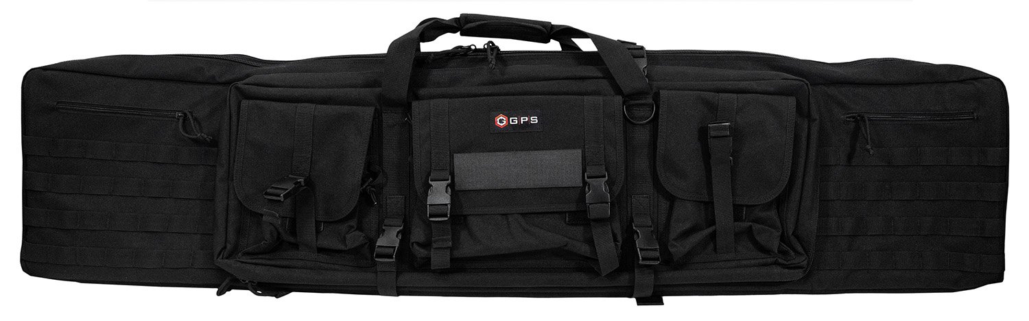 GPS GPS-DRC55 Double Rifle Case Black 600D Polyester 2 Pistol Compartments
