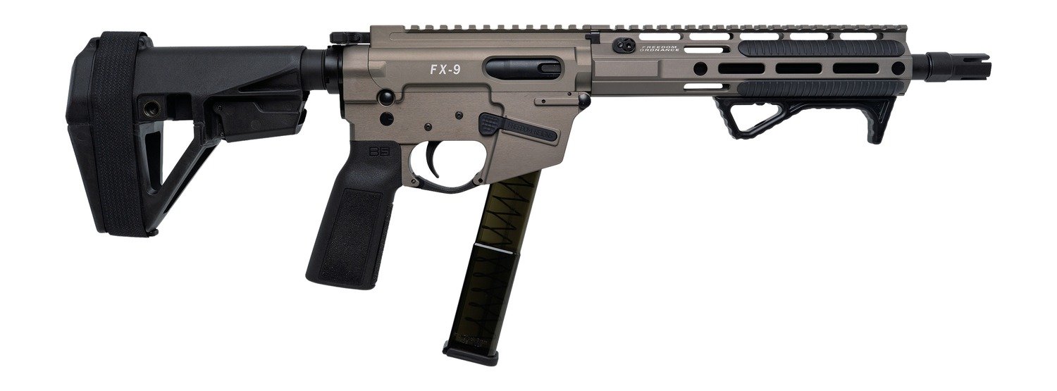 FREEDOM ORDNANCE FX9P10E-FDE 9MM 10" SBA5 BRACE - FREEDOM