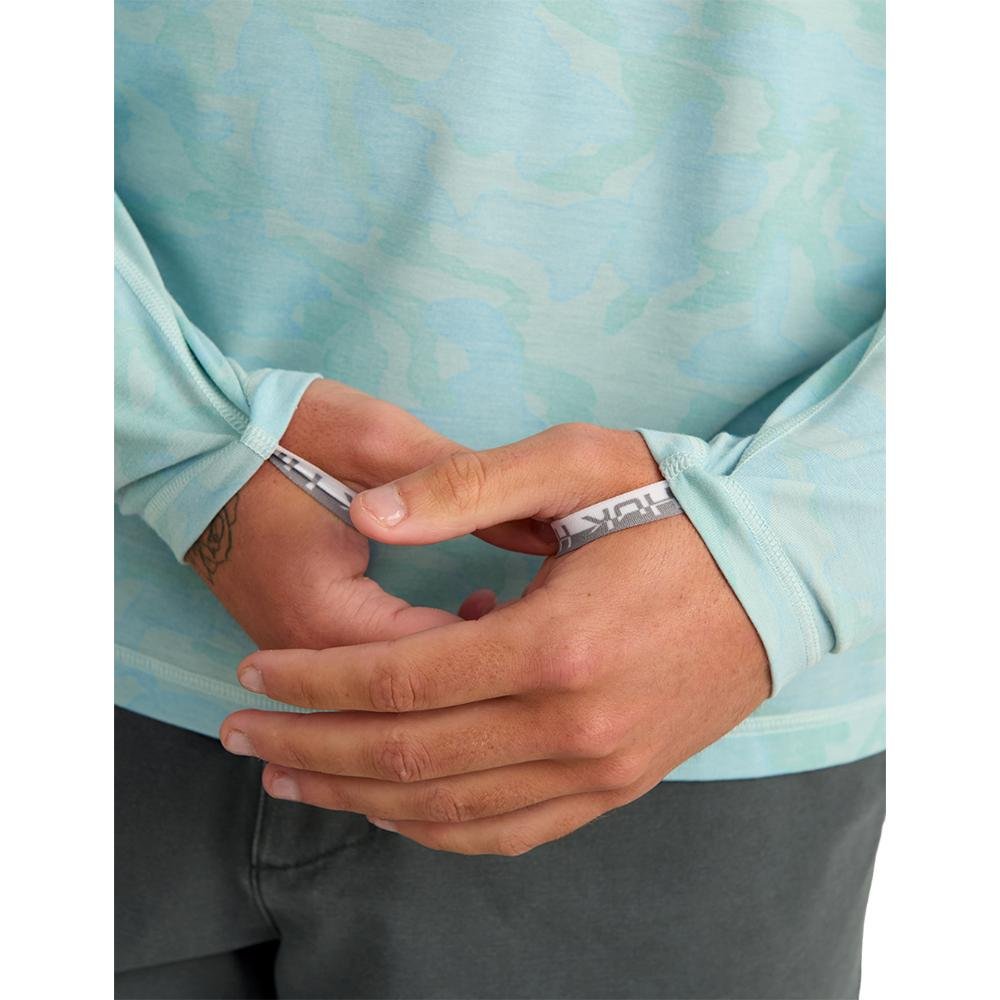 Buy Huk Drift Performance Long Sleeve Shirt Heron Blue 2XL online