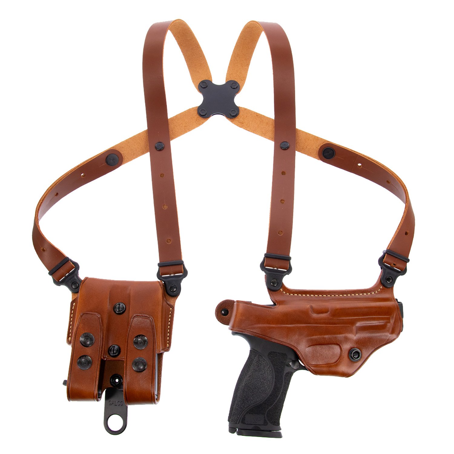 Galco MC224 Miami Classic Shoulder Holster Tan Leather Right Hand 56" Chest