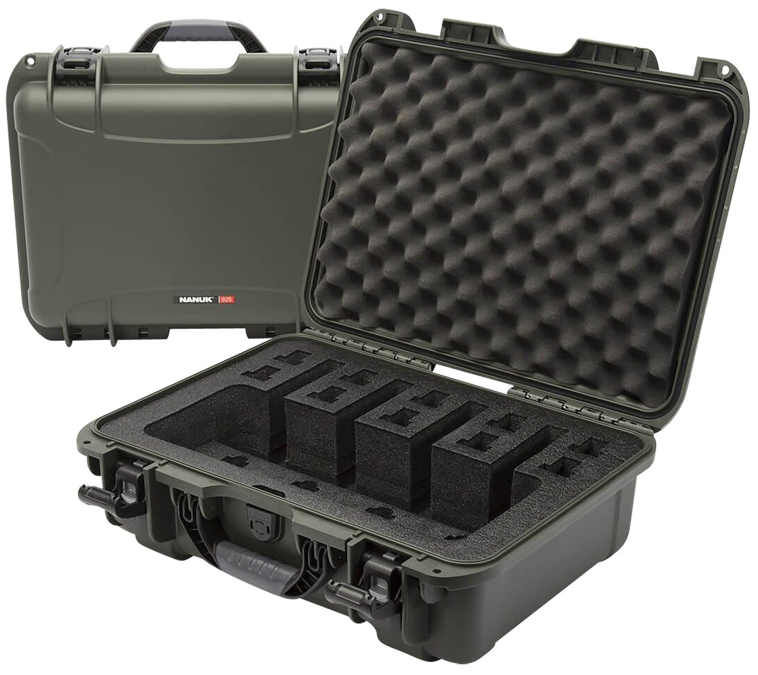 Nanuk 9254UP6 Pistol Case Olive Resin Waterproof Foam 17"x11.8"x6.4" - Nanuk - OLIVE